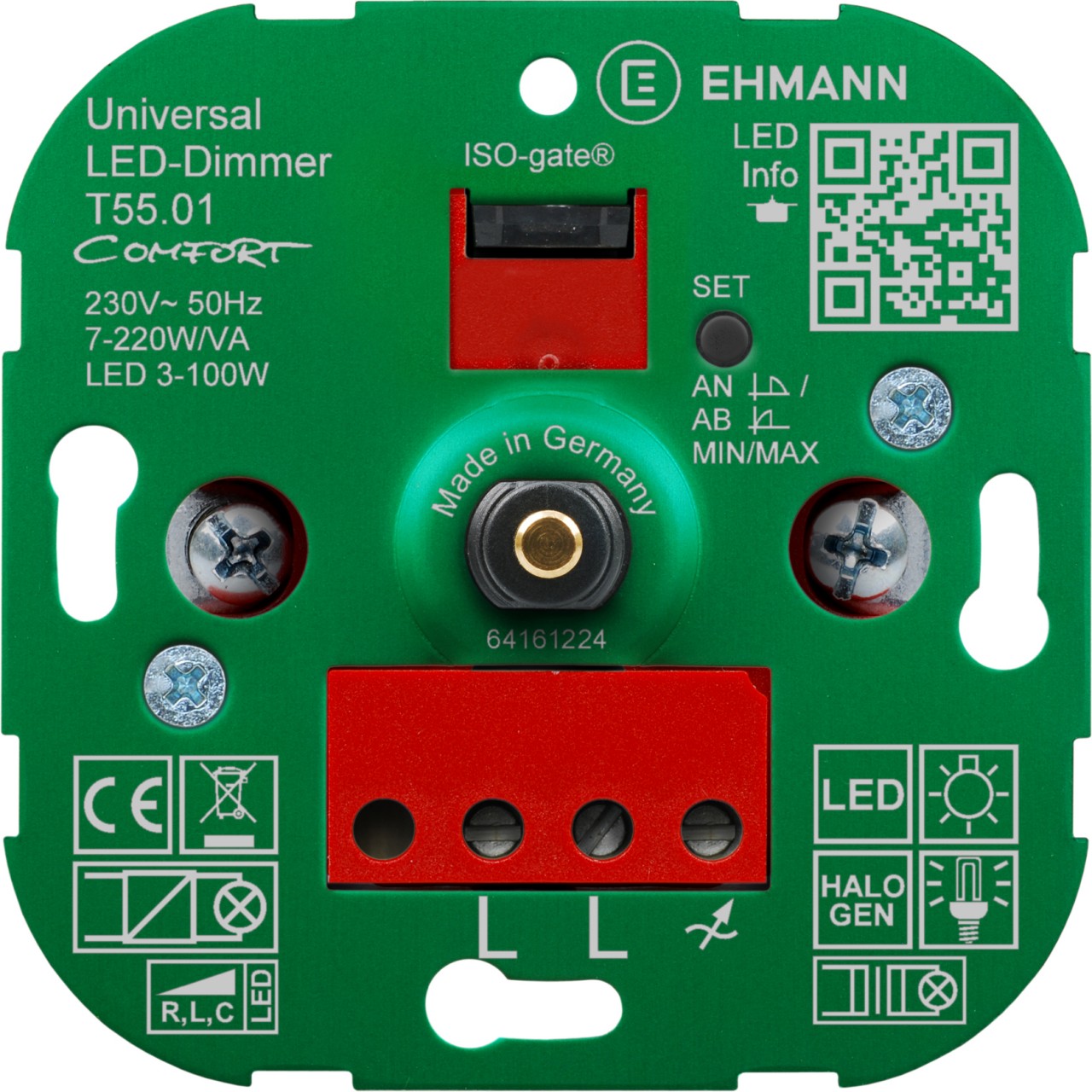 Ehmann Universal LED Dimmer Comfort T55.01 - 100 W